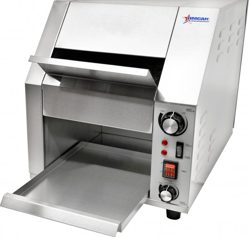 Omcan CE-CN-0254-T 22 In. Conveyor Toaster, 9.5" Opening, 1,800W, Variable Speed, Stainless Steel