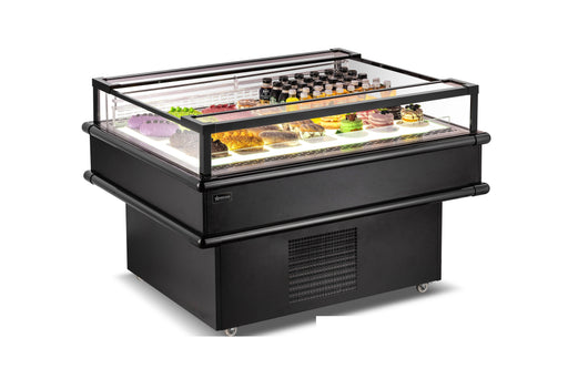 Omcan 48571 RE-CN-2128°F 50 In. Refrigerated Island Self-Service Display Case, 5