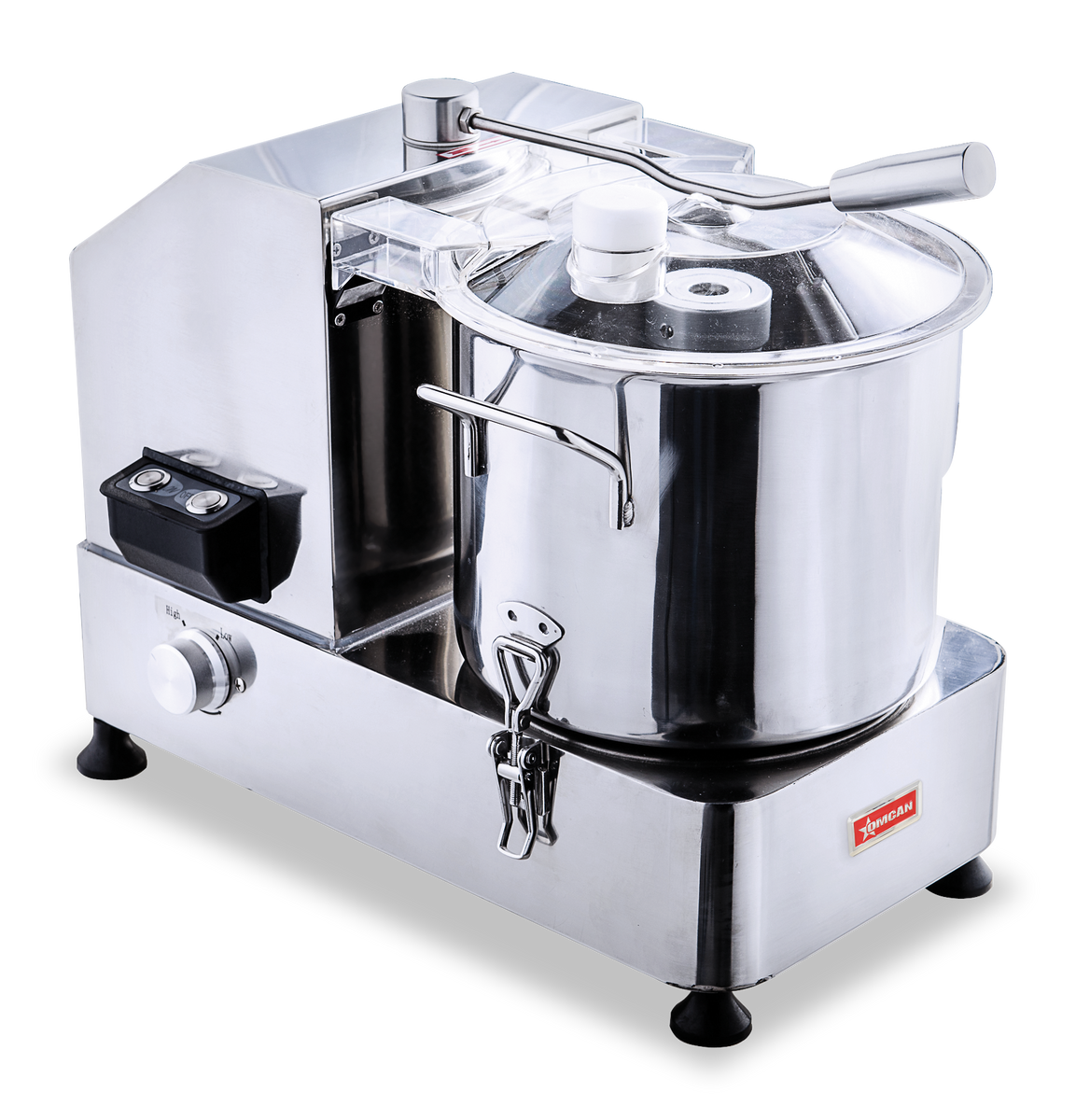 Omcan FP-CN-0009 9 Qt Bowl Processor, 2.4 HP, Variable Speed (966-2470 RPM), 4Cr13 Stainless Steel Blade