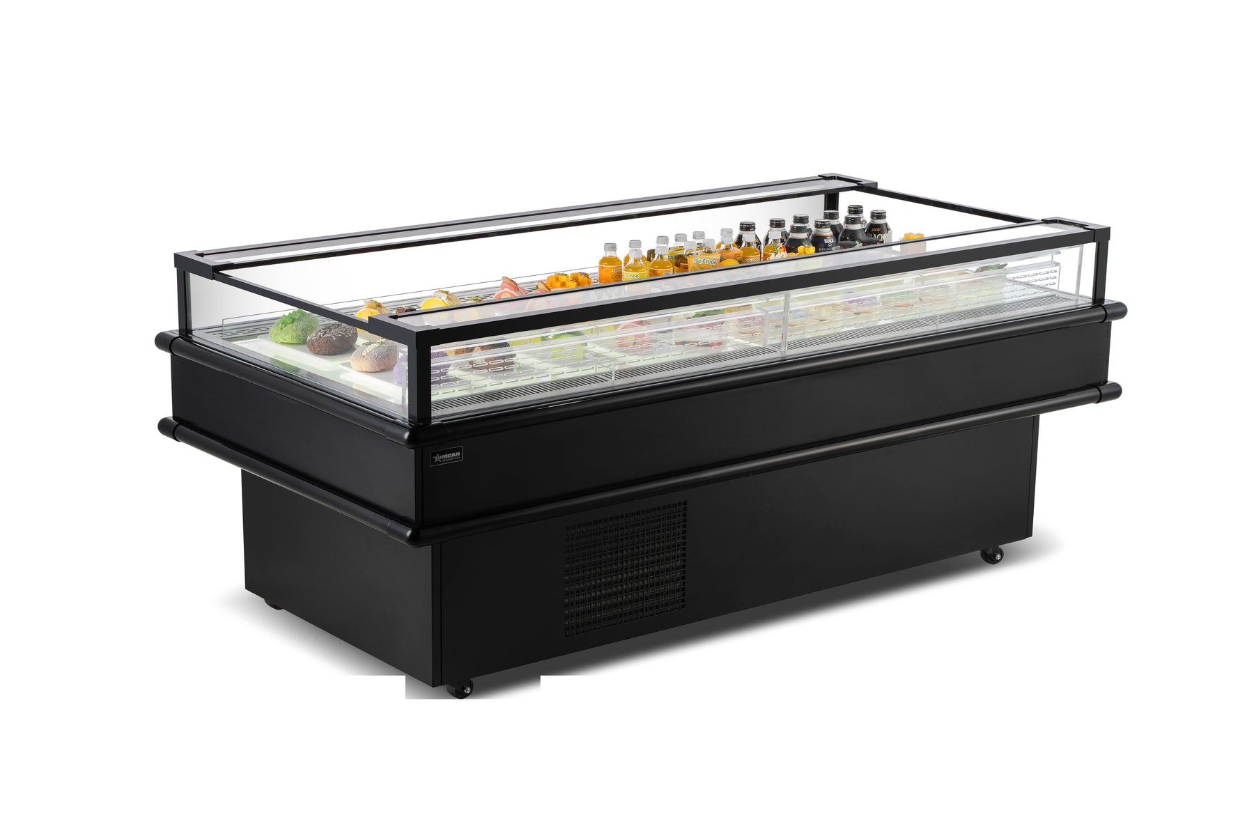 Omcan 48604 RE-CN-3748°F 85 In. Refrigerated Island Self-Service Display Case, 1