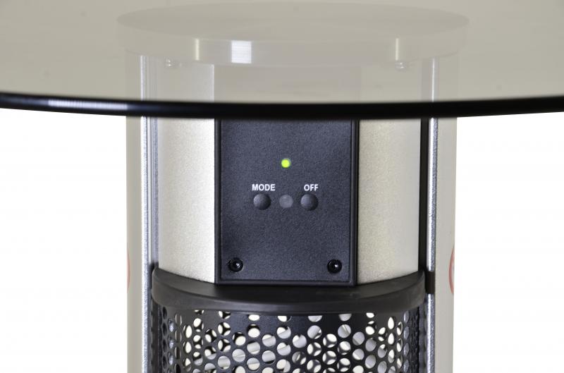 Omcan PH-CN-1100-T 24 In. Electric Heated Patio Table, 1,500W Carbon Fibre Element, Remote Control, Tempered Glass Top