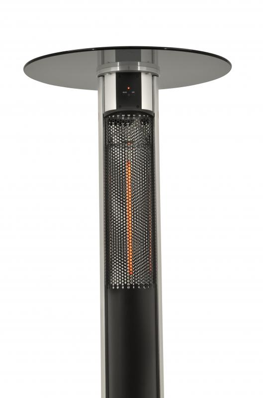 Omcan PH-CN-1100-T 24 In. Electric Heated Patio Table, 1,500W Carbon Fibre Element, Remote Control, Tempered Glass Top