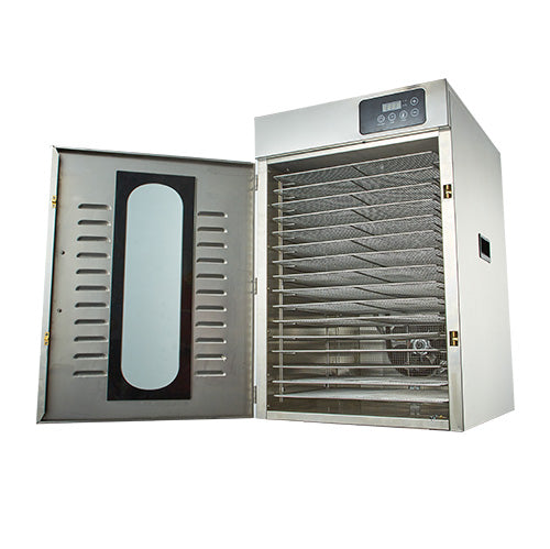 Omcan CE-CN-0016-E 16-Tray Stainless Steel Food Dehydrator, Digital Control, 1,500W