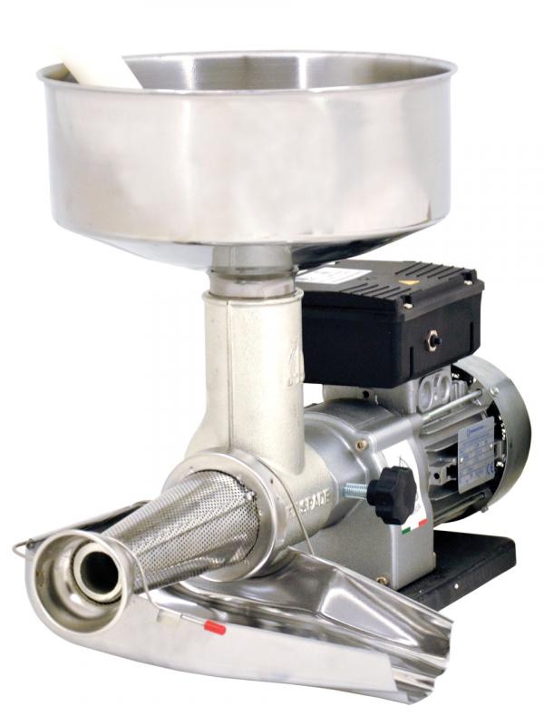 Omcan TS-IT-0150 23 In. Electric Tomato Squeezer, 300W, 192 RPM, Stainless Steel Hopper, Made in Italy