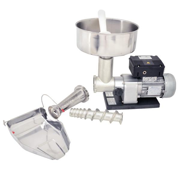Omcan TS-IT-0150 23 In. Electric Tomato Squeezer, 300W, 192 RPM, Stainless Steel Hopper, Made in Italy