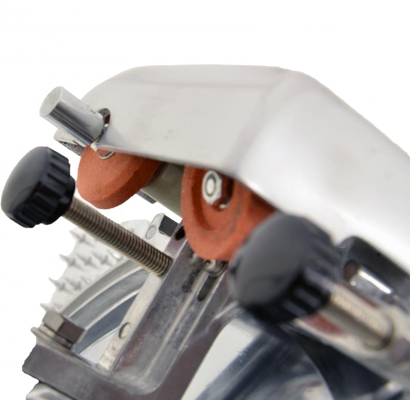 Omcan MS-CN-0250-C 22 In. Belt-Driven Meat Slicer, 10" Blade, 150W, Blade Lock Safety