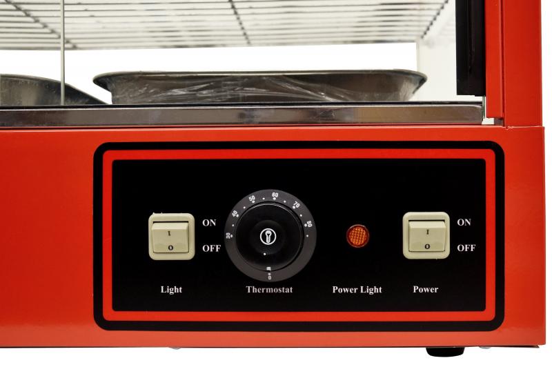 Omcan DW-CN-0660 26 In. Countertop Curved Glass Display Warmer, 1,200W, Includes Pans