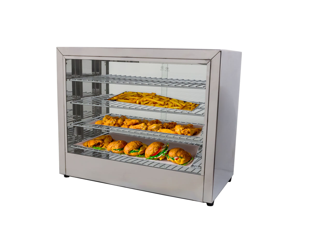 Omcan DW-CN-0641 25 In. Countertop Rectangular Display Warmer, 4-Rack, 1,000W