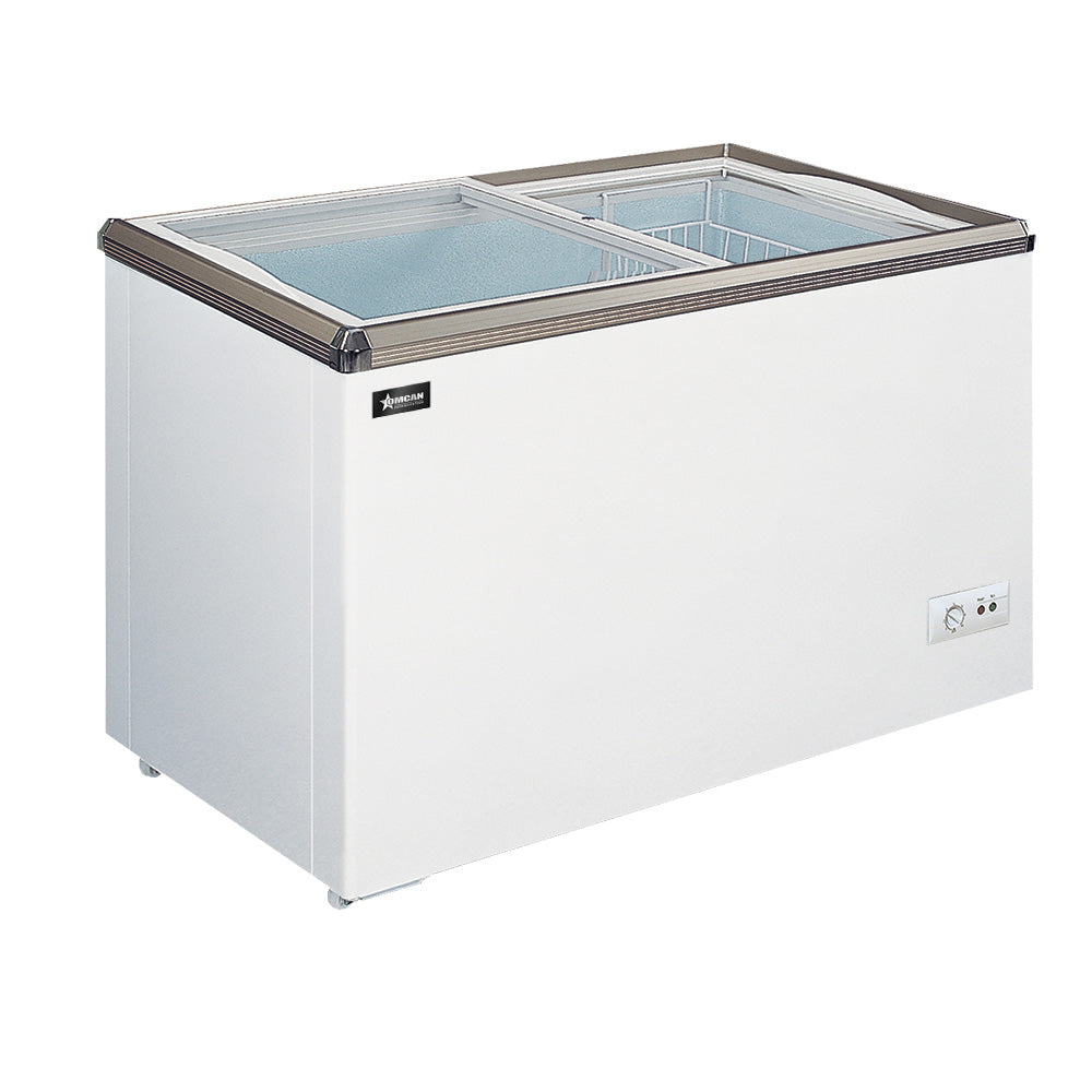 Omcan FR-CN-0200 34 In. Ice Cream Reach-In Freezer, Flat Glass Top, 7.1 Cu. Ft., R290