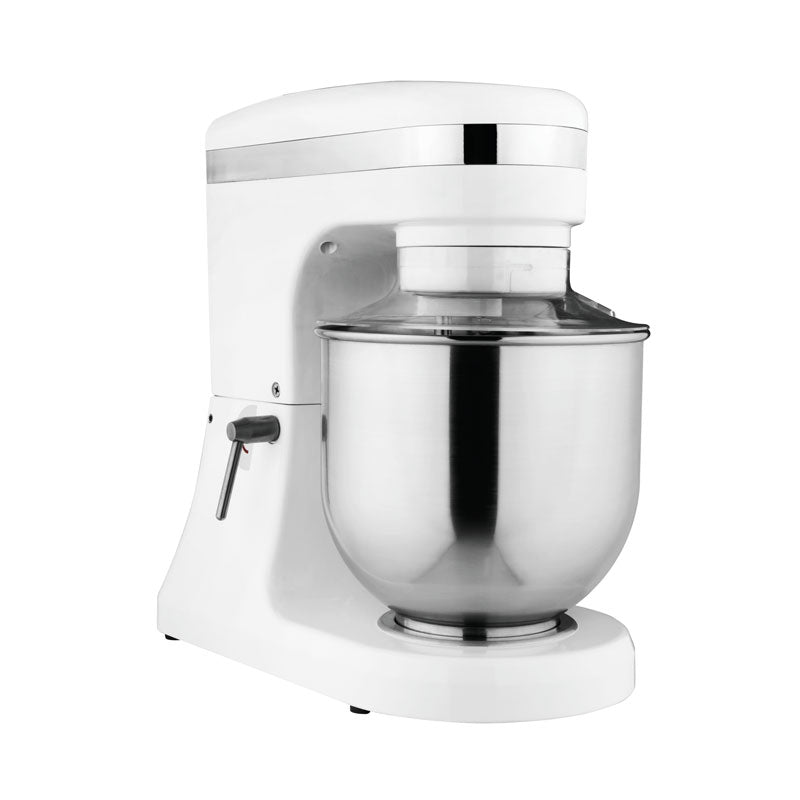Omcan MX-CN-0007-HW 7 Qt. Countertop Planetary Mixer, 270W, Variable Speed, White