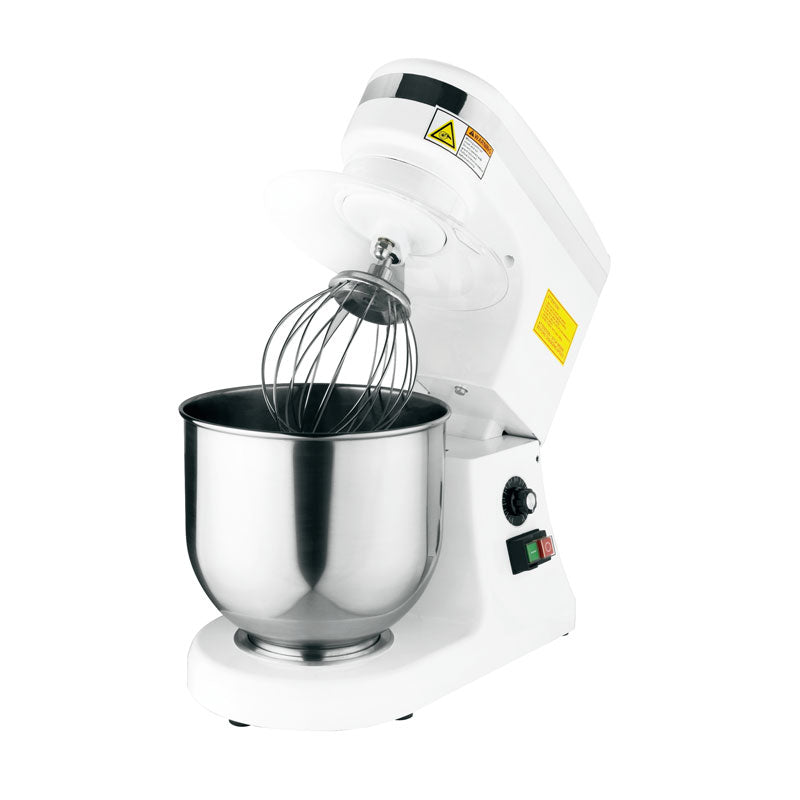 Omcan MX-CN-0007-HW 7 Qt. Countertop Planetary Mixer, 270W, Variable Speed, White