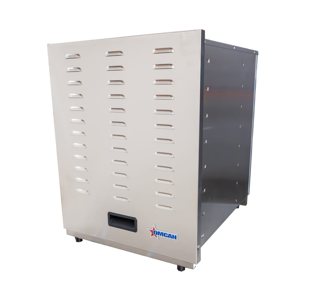 Omcan CE-CN-0016-D 16-Rack Stainless Steel Food Dehydrator, Thermostat Control, 1,000W