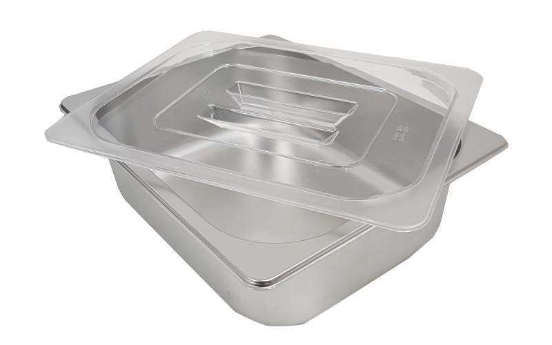 Omcan FW-CN-1435 57 In. Bain Marie, 5-Pan Capacity, 1,800W, Glass Sneeze Guard