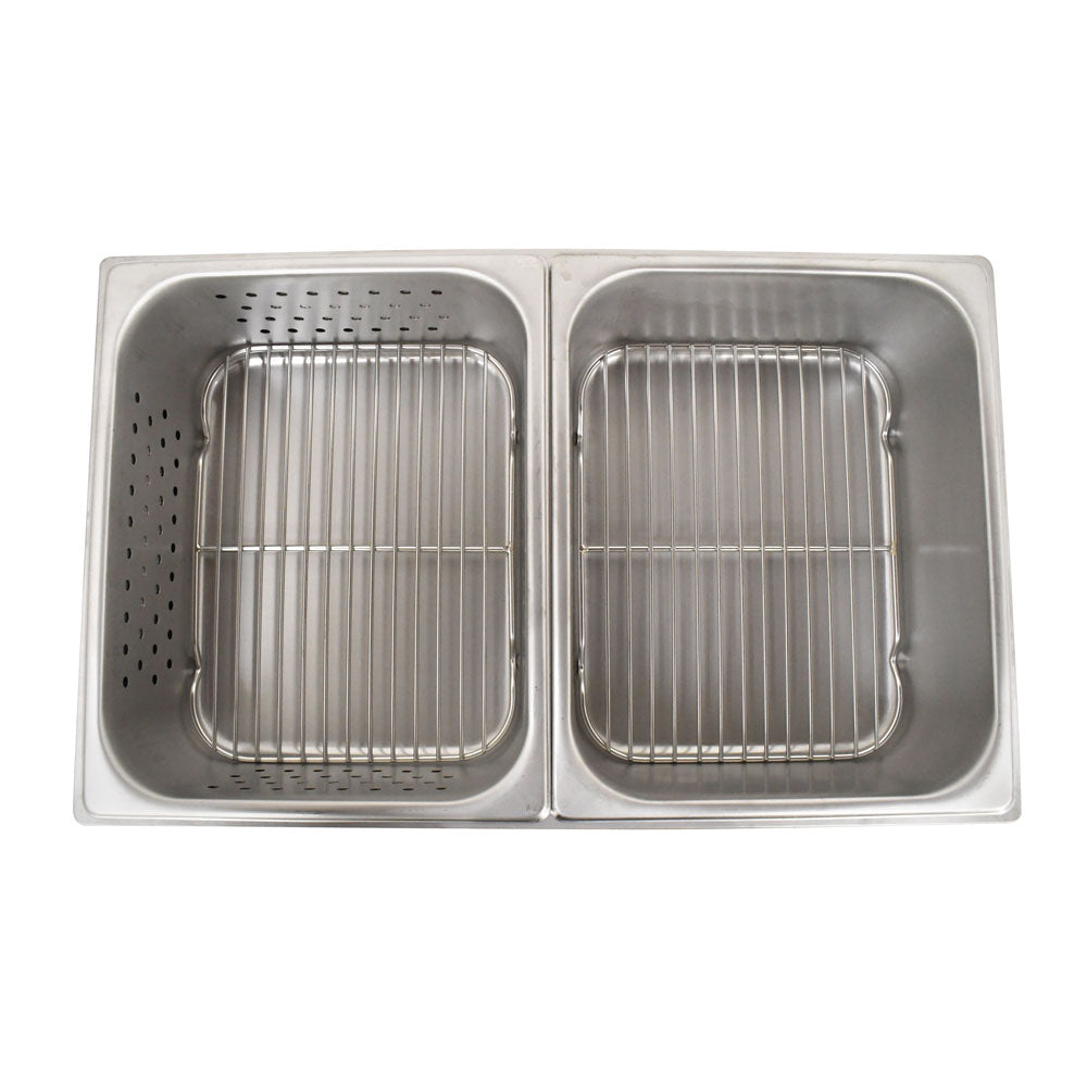 Omcan FW-TW-3050 21 In. Hot Dog Steamer and Bun Warmer, 50 Hot Dog / 30 Bun Capacity, 1,200W
