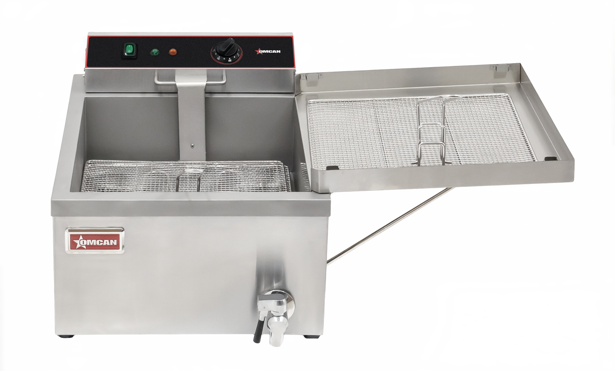 Omcan CE-CN-1700-F Countertop Electric Donut and Funnel Cake Fryer, 25 lbs (3 Gal) Oil Capacity, 1,700W
