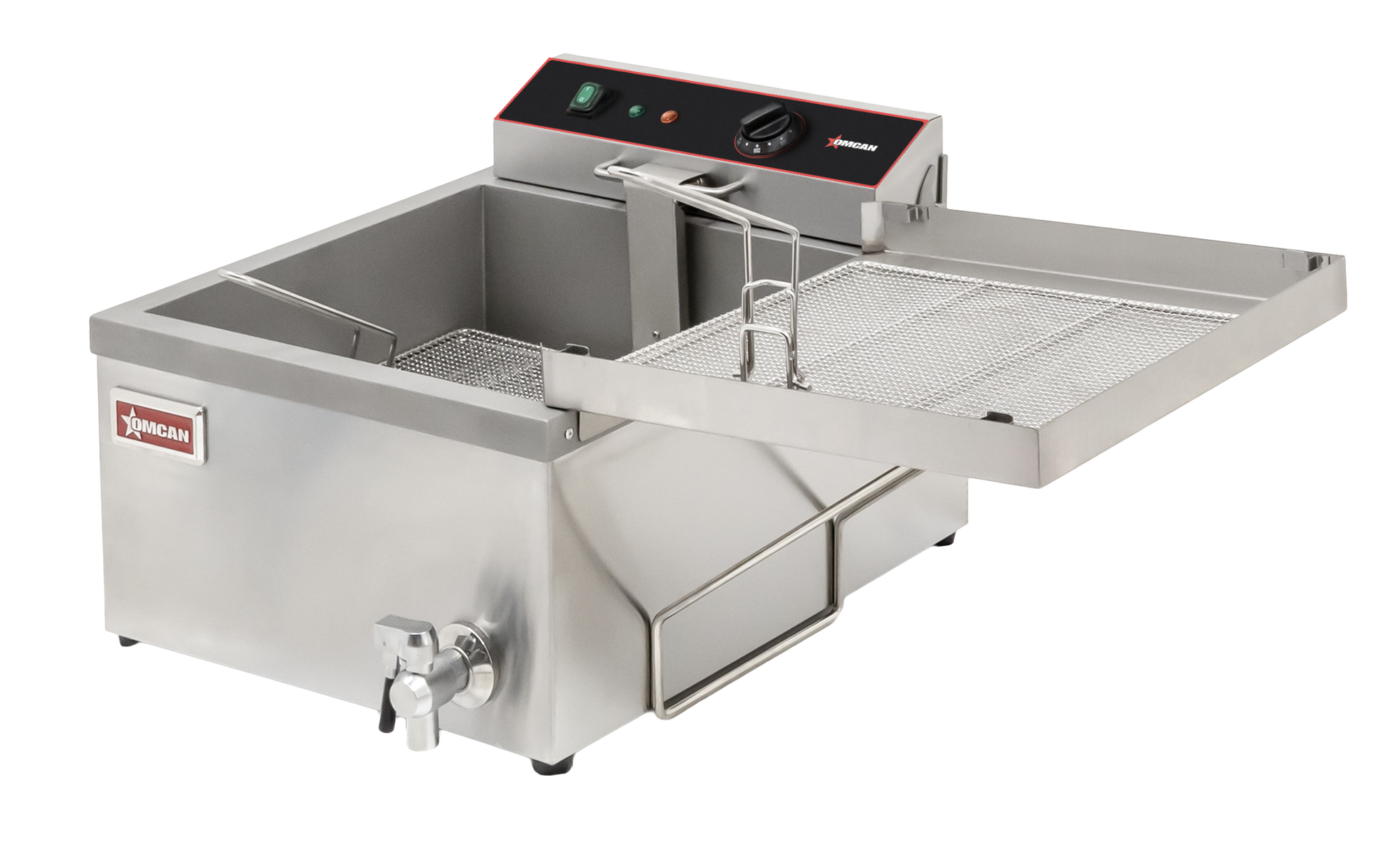 Omcan CE-CN-1700-F Countertop Electric Donut and Funnel Cake Fryer, 25 lbs (3 Gal) Oil Capacity, 1,700W