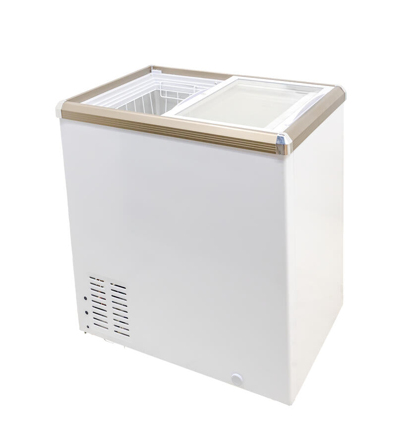 Omcan FR-CN-0150 29 In. Ice Cream Reach-In Freezer, Flat Glass Top, 5.3 Cu. Ft., R290