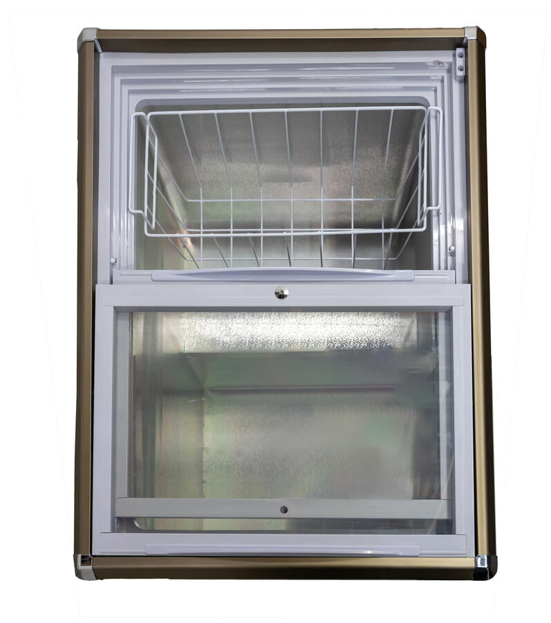 Omcan FR-CN-0150 29 In. Ice Cream Reach-In Freezer, Flat Glass Top, 5.3 Cu. Ft., R290