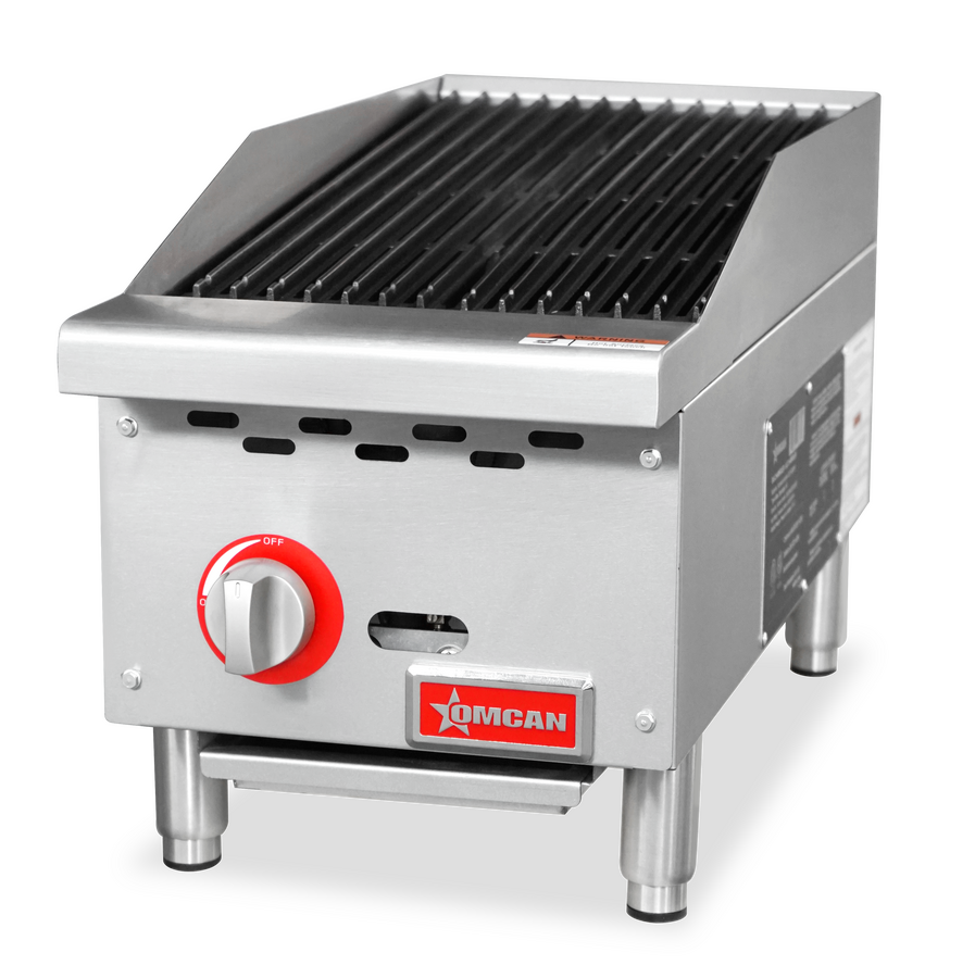 Omcan CE-CN-CB12-M 12 In. Countertop Radiant Gas Charbroiler, 1 Burner, 35,000 BTU