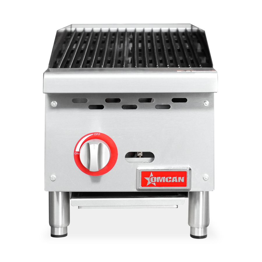Omcan CE-CN-CB12-M 12 In. Countertop Radiant Gas Charbroiler, 1 Burner, 35,000 BTU