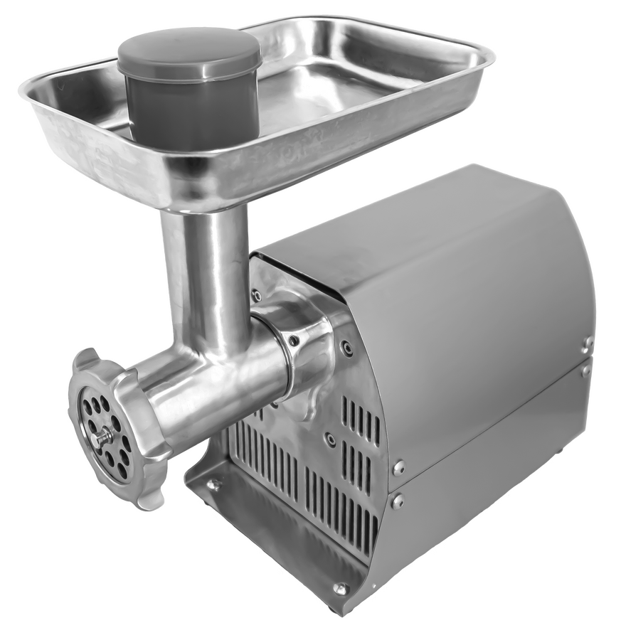 Omcan MG-CN-0008-E #8 Stainless Steel Meat Grinder, 300W, 240-260 lbs/hr, Gear-Driven