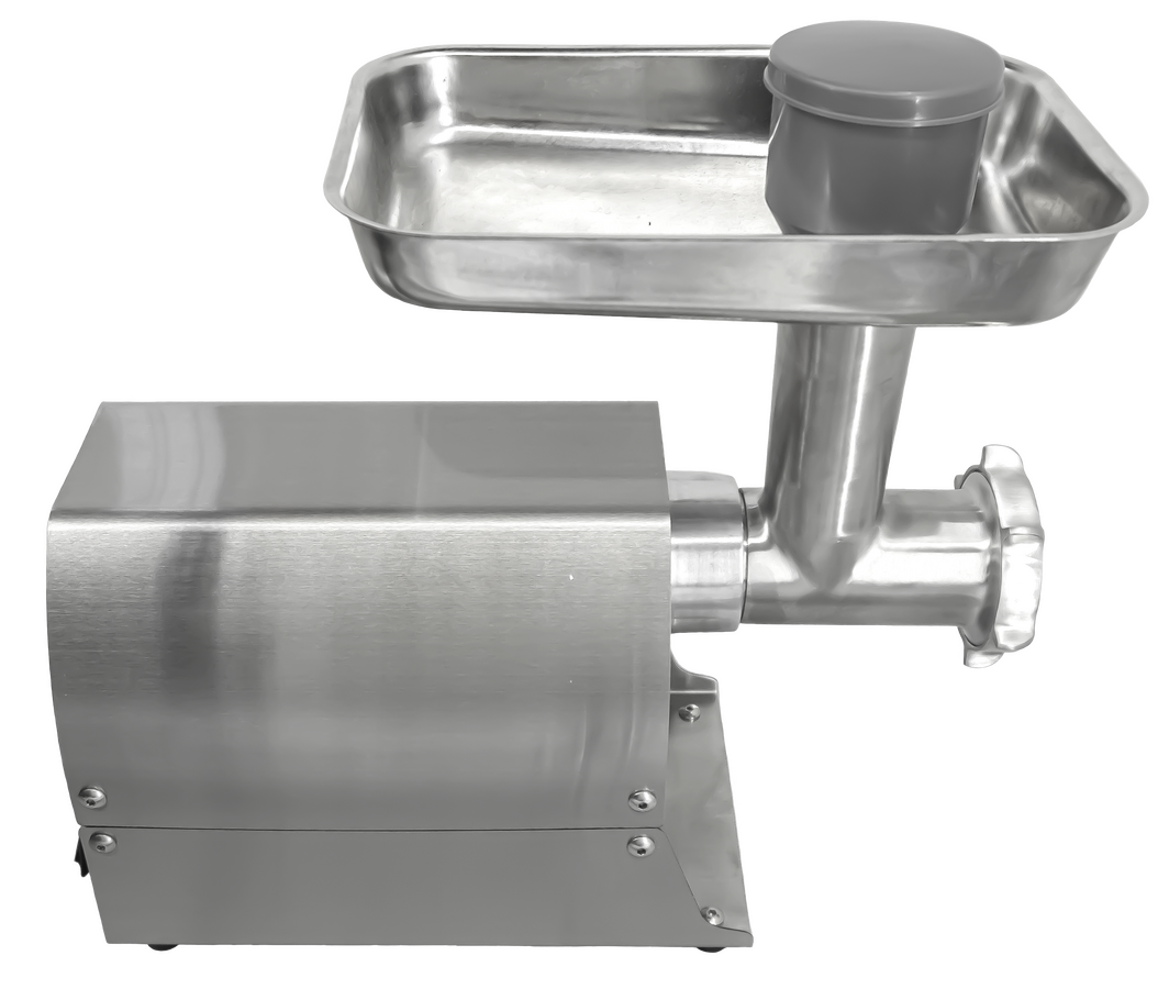Omcan MG-CN-0008-E #8 Stainless Steel Meat Grinder, 300W, 240-260 lbs/hr, Gear-Driven