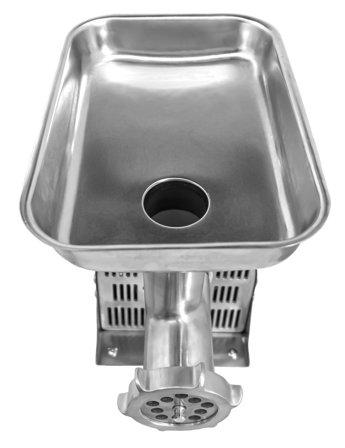 Omcan MG-CN-0008-E #8 Stainless Steel Meat Grinder, 300W, 240-260 lbs/hr, Gear-Driven