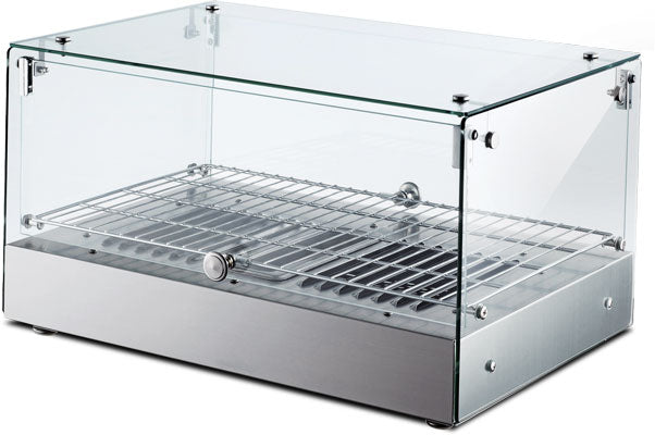 Omcan DW-CN-0035 22 In. Countertop Display Warmer, 1 Shelf, 35L, Front and Rear Hinged Doors