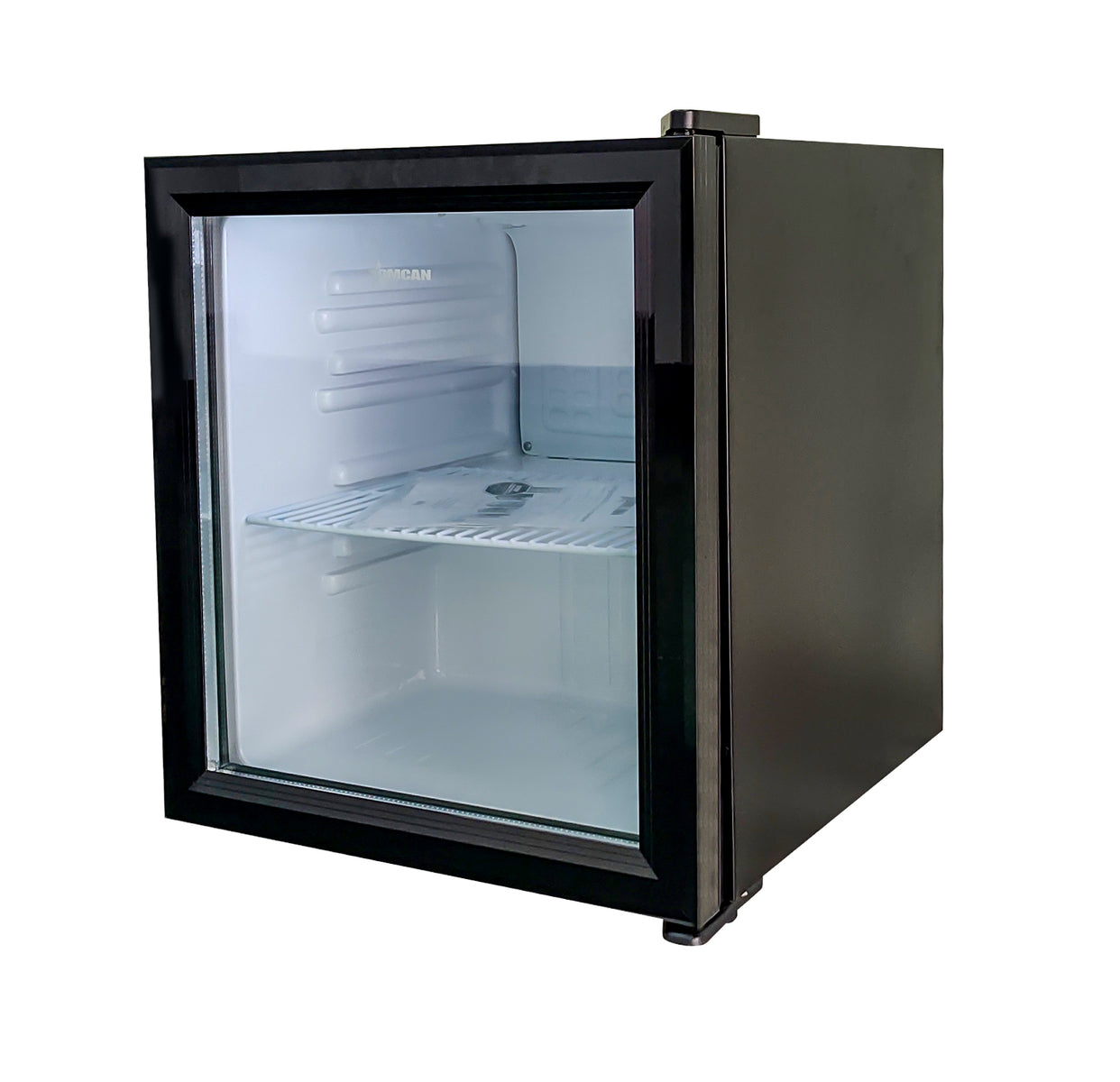 Omcan RS-CN-0052 17 In. Countertop Display Refrigerator, 52L, Black, R600A