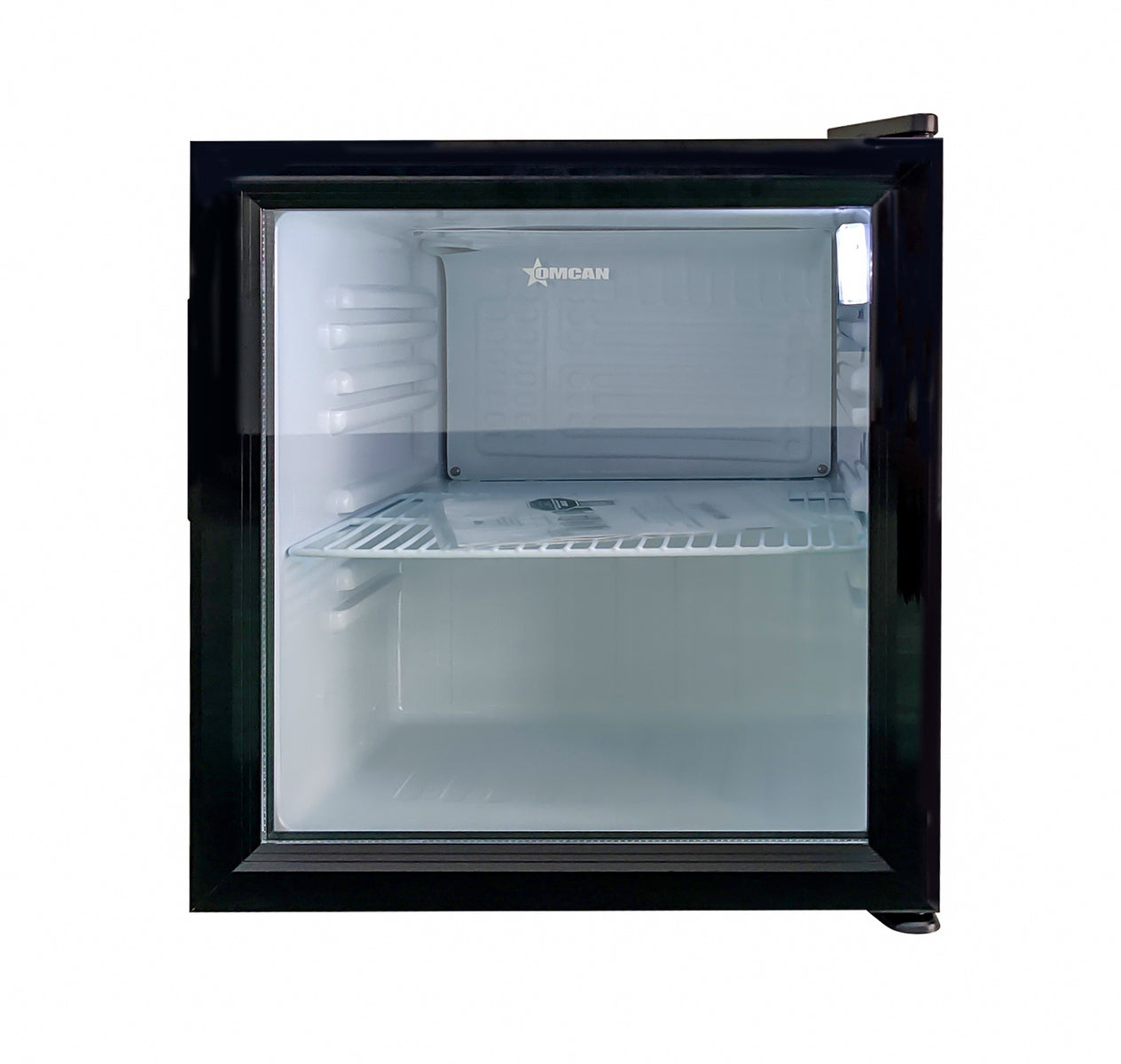 Omcan RS-CN-0052 17 In. Countertop Display Refrigerator, 52L, Black, R600A