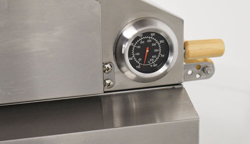 Omcan CE-CN-0748 Portable Propane Pizza Oven, 12,000 BTU, 13 In. Pizza Stone, Foldable Legs