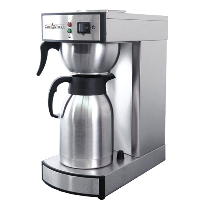 Omcan CM-TW-0002-T Stainless Steel Coffee Maker, 2L Thermal Carafe, 1,450W, 100 Cups/Hr