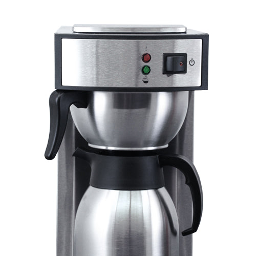 Omcan CM-TW-0002-T Stainless Steel Coffee Maker, 2L Thermal Carafe, 1,450W, 100 Cups/Hr