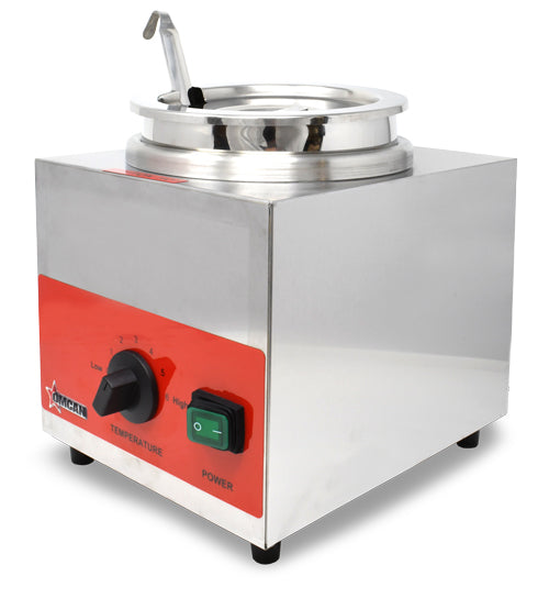 Omcan FW-CN-0004 Countertop Food Warmer, 3.5 Qt., 500W, 6 Temperature Settings, Ladle and Lid Included