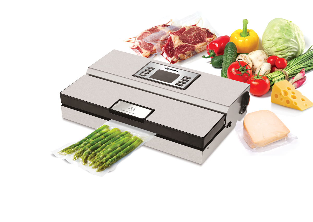 Omcan VP-CN-0012 12 In. Vacuum Packing Machine, 225W, Stainless Steel, -0.9 Bar Vacuum Pump