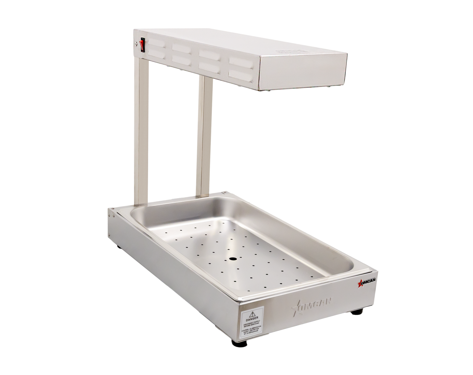 Omcan FW-CN-0902 22 In. Countertop Food Warmer, 850W, Ceramic Drip Pan, Metal Base