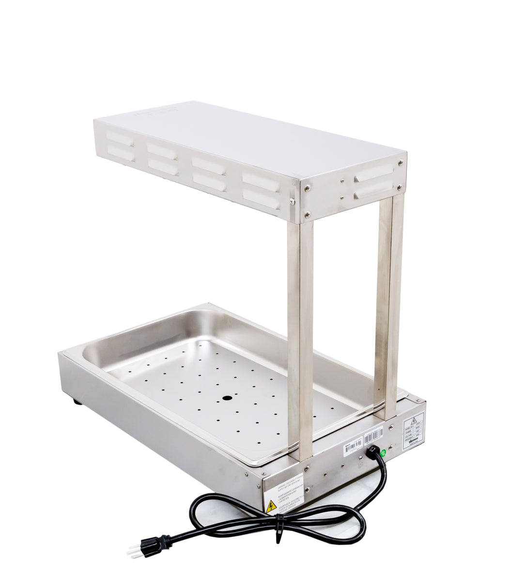 Omcan FW-CN-0902 22 In. Countertop Food Warmer, 850W, Ceramic Drip Pan, Metal Base
