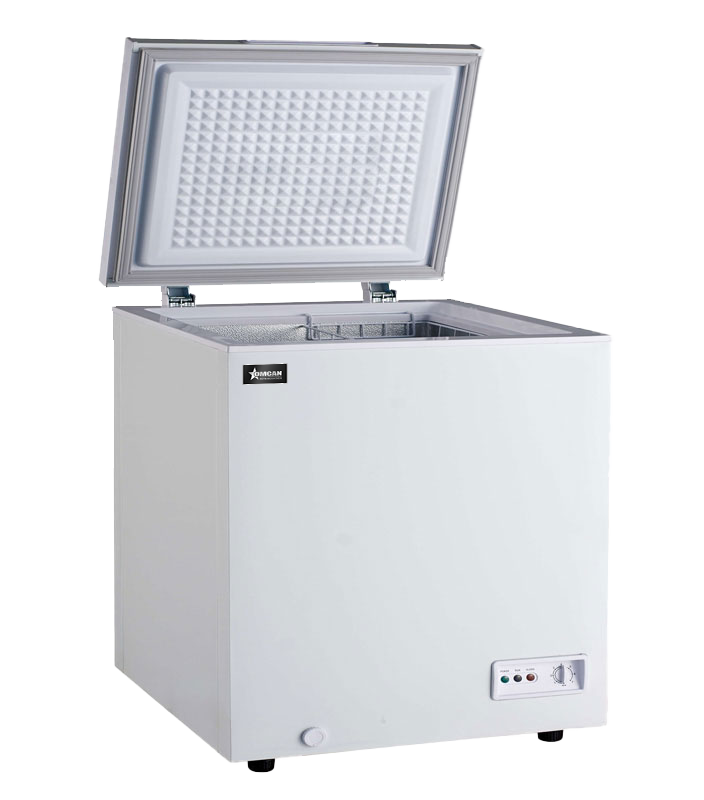 Omcan FR-CN-0142 30 In. Chest Freezer, 4.9 Cu. Ft., R600 Refrigerant, Embossed Aluminum Interior