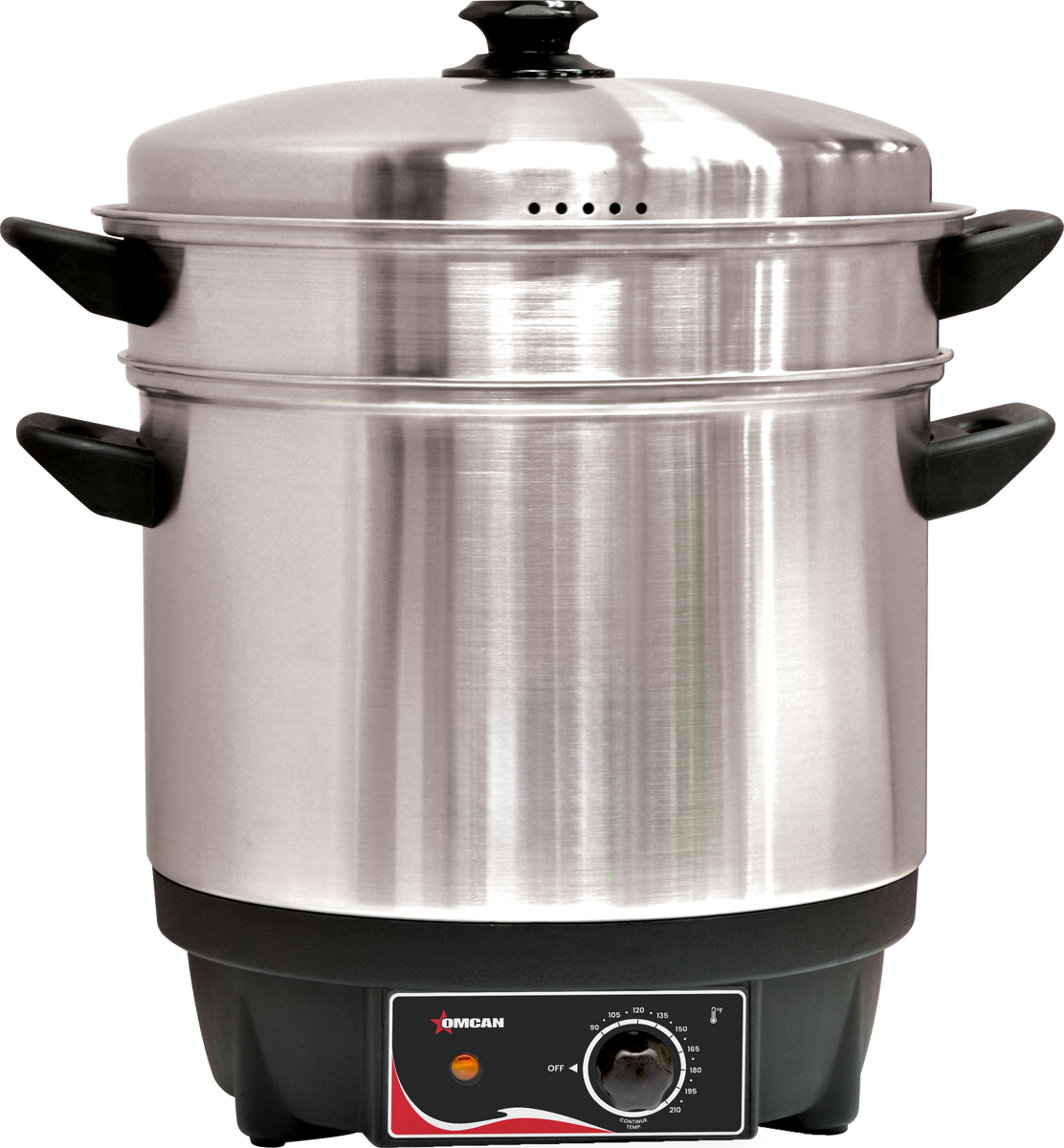 Omcan FW-TW-0016 16 In. Food Steamer/Boiler, 18 Qt. (17L), 1,600W, SUS 304 Stainless Steel