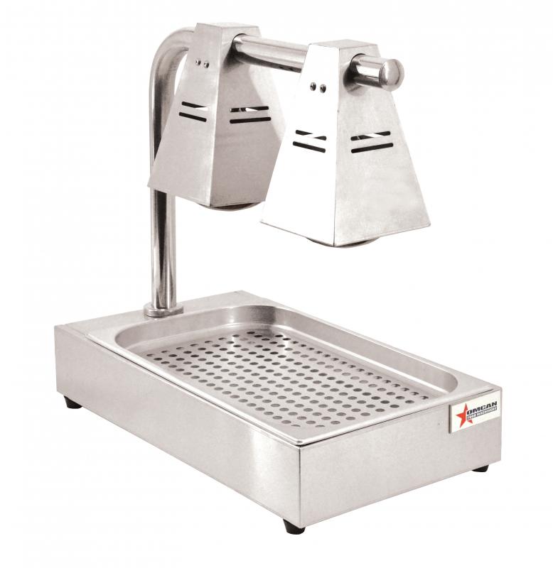 Omcan FW-CN-0936 24 In. Countertop Double Bulb Heat Lamp Fry Dump Station, 275W Infrared Bulb(s), Ventilated Reflectors