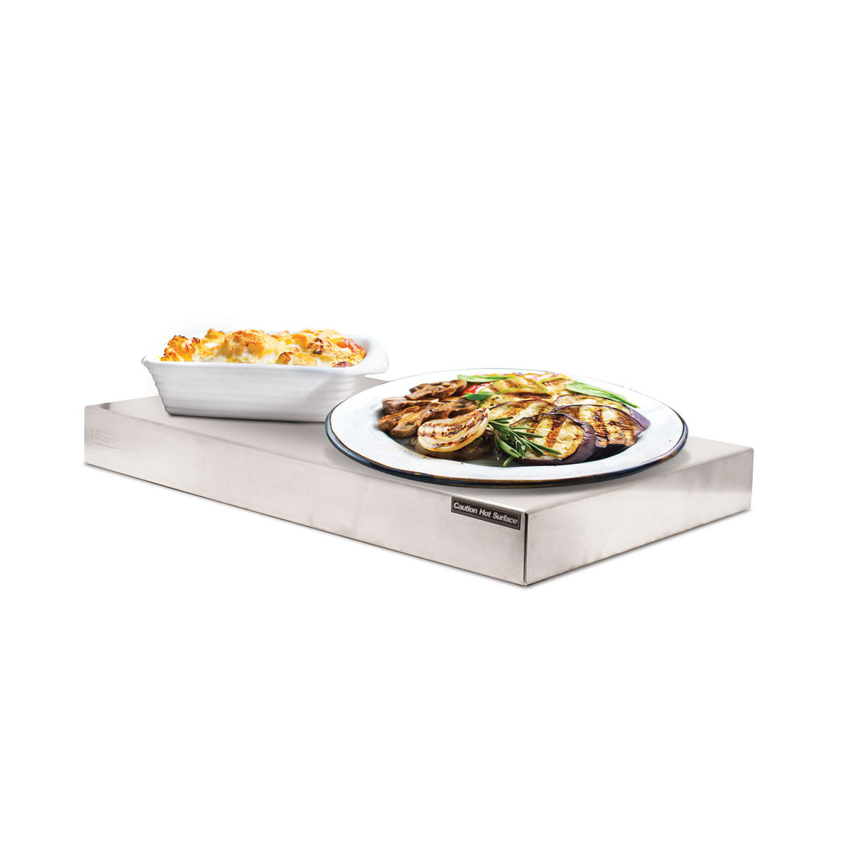 Omcan FW-CN-0450 21 In. Stainless Steel Hot Plate Food Warmer, 450W, Fits Full-Size GN Pan