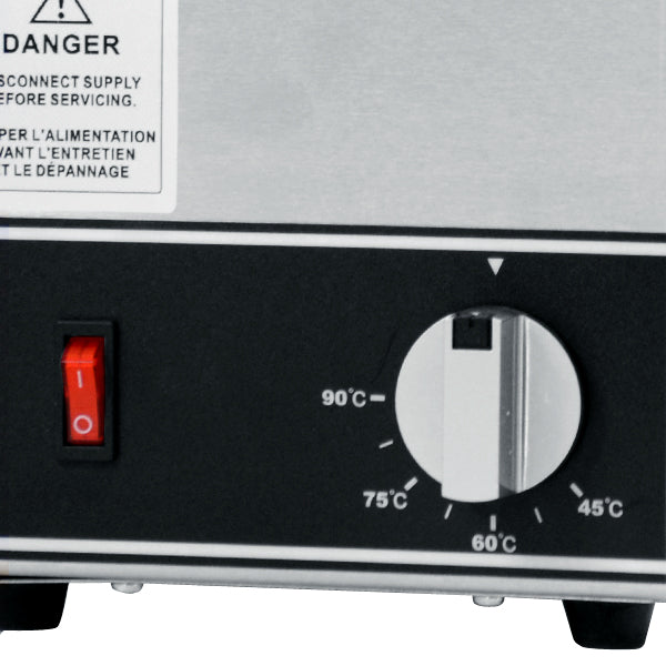 Omcan FW-CN-1601 Single Bottle Sauce Warmer, 200W, One 32 oz Bottle, Adjustable Thermostat