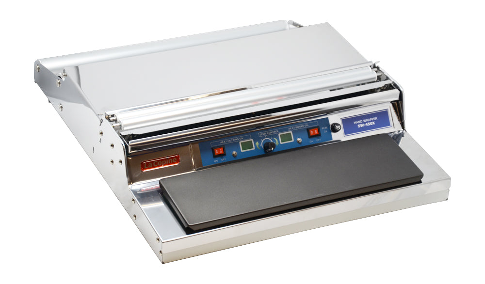 Omcan SE-KR-0450 19 In. Single Roll Wrapping Machine with Hot Plate, 220W, Adjustable Sealing Temperature