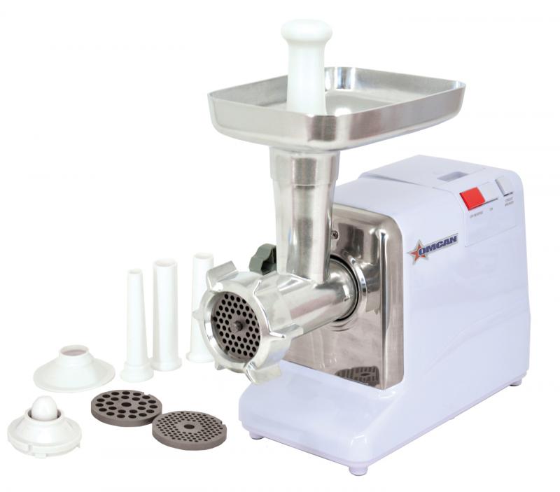 Omcan MG-CN-0010 #12 Light-Duty Electric Meat Grinder, 370W, Aluminum Head, Forward/Reverse Switch