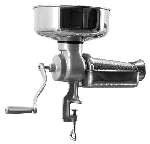 Omcan 21105 Manual Tomato Squeezer, Stainless Steel Accessories, Cast-Iron Body, Double Hot Tinning