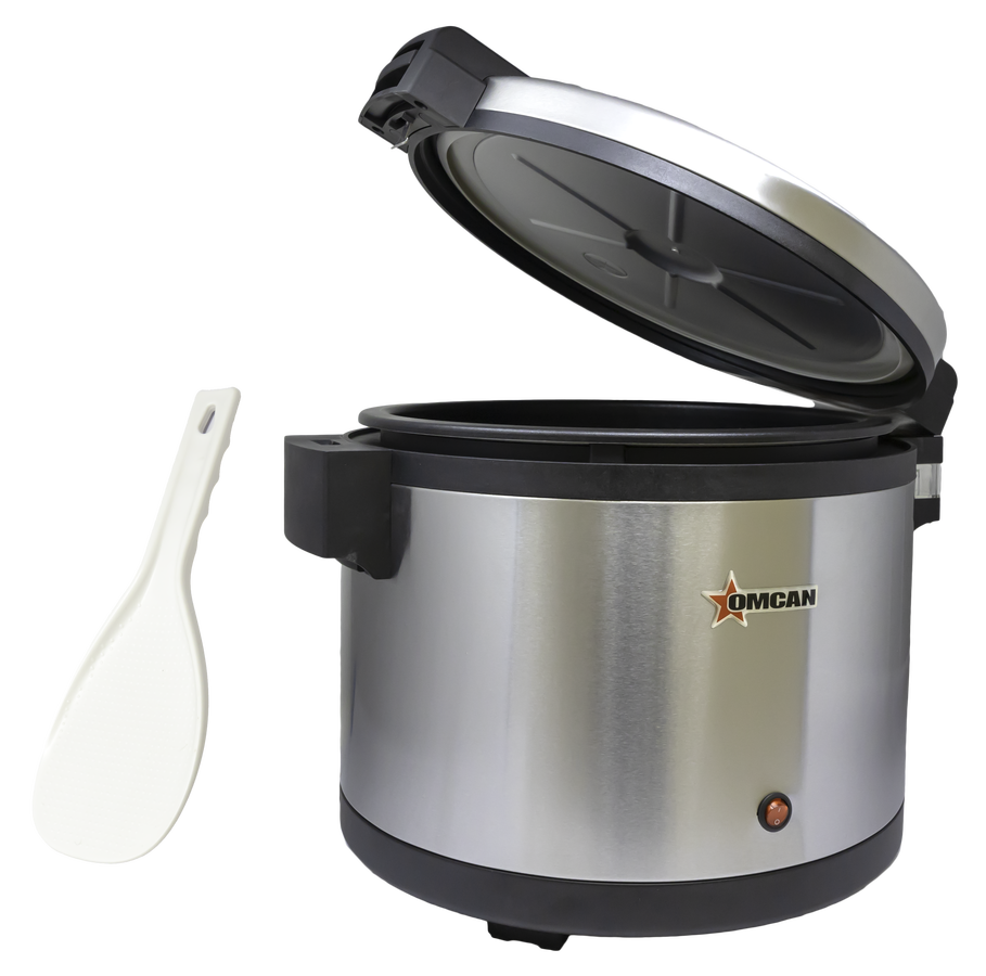 Omcan CE-CN-0096 19 In. Commercial Rice Warmer, 96 Cups (20L) Cooked Rice Capacity, 103W, On/Off Switch