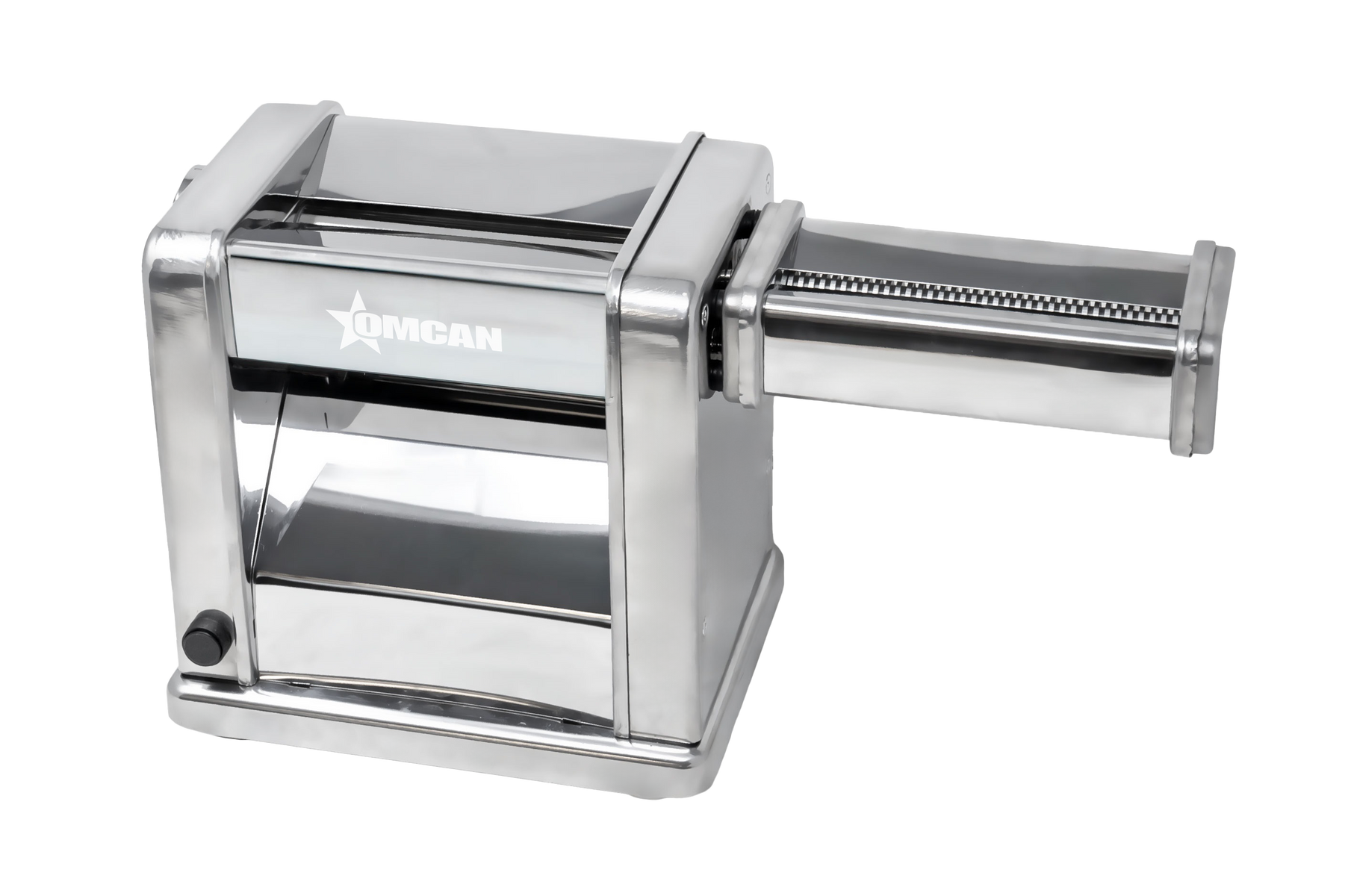 Omcan PM-CN-0150N-S 9 In. Electric Pasta Sheeter with 3 Cutters, 60W, Carbon Steel Rollers, Silver