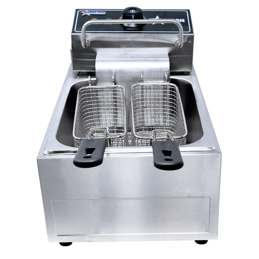 Omcan CE-CN-0006-D Countertop Electric Fryer, Single Tank, 6.3 qt (6 L), 220V