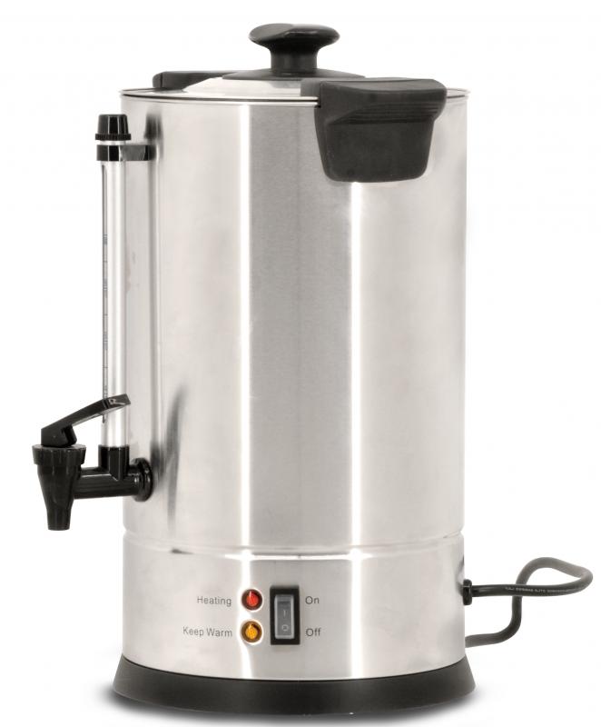 Omcan CM-CN-0043 6.3L (1.66 Gal.) Coffee Percolator, 43-Cup Capacity, Stainless Steel Double Wall