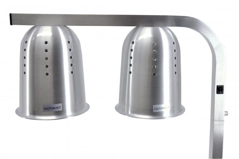 Omcan FW-CN-0533 20 In. Heat Lamp, 500W (2x250W), Adjustable Height, Infrared Bulbs